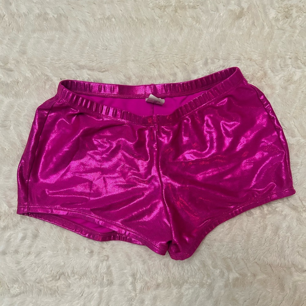 Varsity Spirit Shiny Pink Cheer Dance Bloomers | Adult Medium
